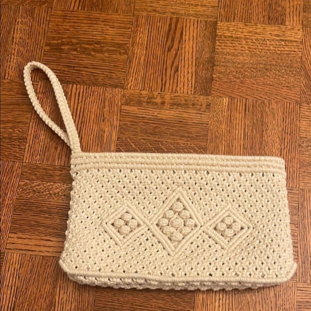Crochet Boho style clutch bag